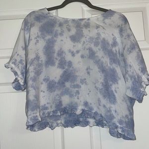 Blue Tie Dye Top